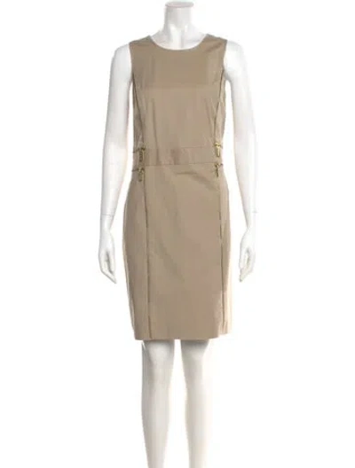 Pre-owned Michael Michael Kors Scoop Neck Knee-length Dress In Neutral