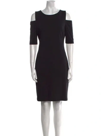 Pre-owned Michael Michael Kors Scoop Neck Mini Dress In Black