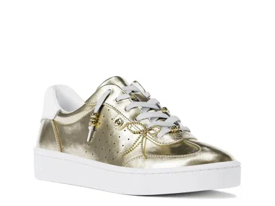 Michael Michael Kors Scotty Charm Platform Sneaker In Gold