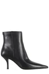 Michael Michael Kors Pointed-toe Leather Boots In Black