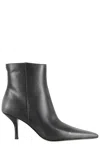 Michael Michael Kors Pointed-toe Leather Boots In Black