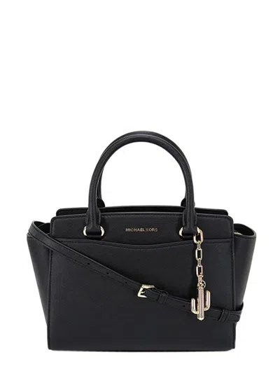 Michael Michael Kors Selma Leather Mini Bag In Black