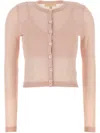 Michael Michael Kors Slim Fit Cardigan In Pink