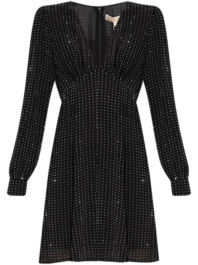 Michael Michael Kors Sequin-embellished Dress In Black