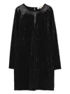 Michael Michael Kors Sequin-embellished Mini Dress In Black
