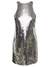 Michael Michael Kors Sequin Tank Mini Dress In Silver