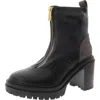 Michael Michael Kors Sg22f Womens Logo Leather Ankle Boots In Black