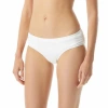 Michael Michael Kors Shirred Bikini Bottom In White
