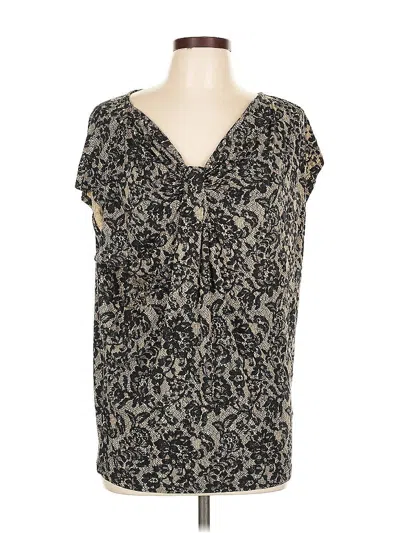 Pre-owned Michael Michael Kors Short Sleeve Blouse In Black