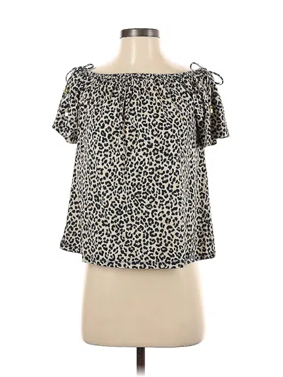 Pre-owned Michael Michael Kors Short Sleeve Blouse In Black