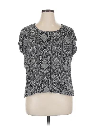 Pre-owned Michael Michael Kors Short Sleeve Blouse In Black