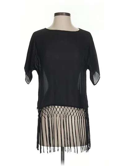 Pre-owned Michael Michael Kors Short Sleeve Blouse In Black