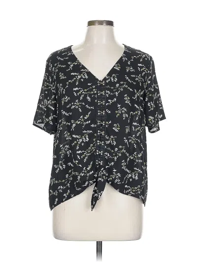 Pre-owned Michael Michael Kors Short Sleeve Blouse In Black