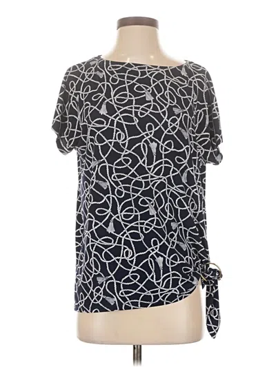 Pre-owned Michael Michael Kors Short Sleeve Blouse In Black