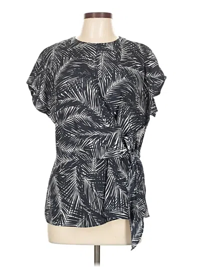 Pre-owned Michael Michael Kors Short Sleeve Blouse In Black