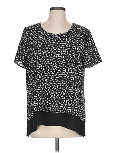 Pre-owned Michael Michael Kors Short Sleeve Blouse In Black