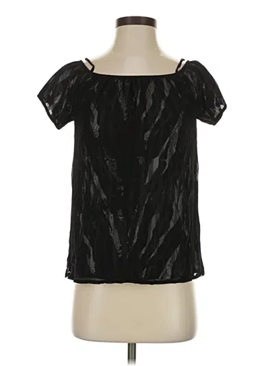 Pre-owned Michael Michael Kors Short Sleeve Blouse In Black
