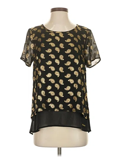 Michael Michael Kors Short Sleeve Blouse In Black