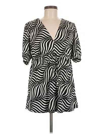 Pre-owned Michael Michael Kors Short Sleeve Blouse In Black