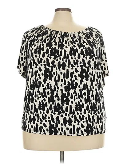 Pre-owned Michael Michael Kors Short Sleeve Blouse In Black