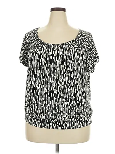 Pre-owned Michael Michael Kors Short Sleeve Blouse In Black