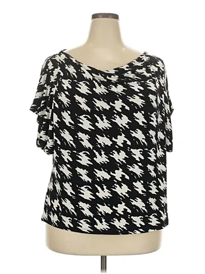Pre-owned Michael Michael Kors Short Sleeve Blouse In Black