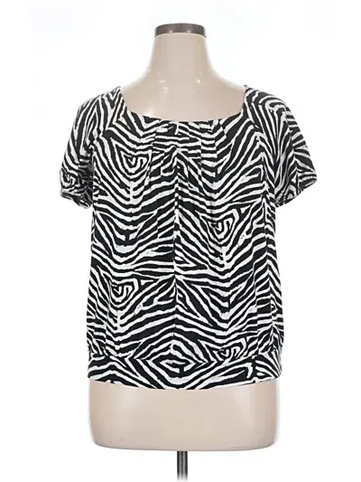 Pre-owned Michael Michael Kors Short Sleeve Blouse In Black