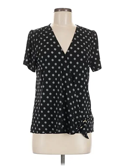 Pre-owned Michael Michael Kors Short Sleeve Blouse In Black