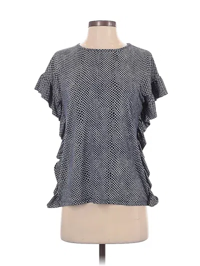 Pre-owned Michael Michael Kors Short Sleeve Blouse In Blue