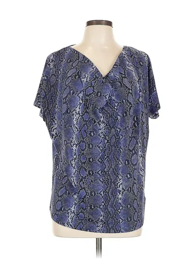 Pre-owned Michael Michael Kors Short Sleeve Blouse In Blue