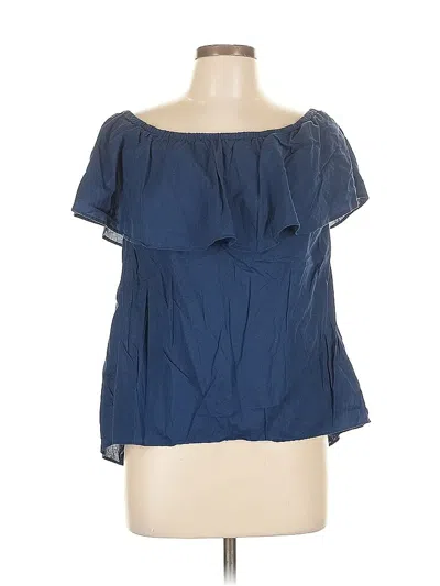 Pre-owned Michael Michael Kors Short Sleeve Blouse In Blue