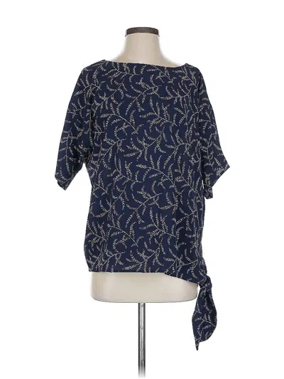 Pre-owned Michael Michael Kors Short Sleeve Blouse In Blue