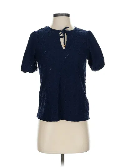 Pre-owned Michael Michael Kors Short Sleeve Blouse In Blue