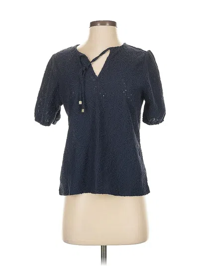 Pre-owned Michael Michael Kors Short Sleeve Blouse In Blue