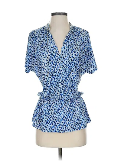 Pre-owned Michael Michael Kors Short Sleeve Blouse In Blue