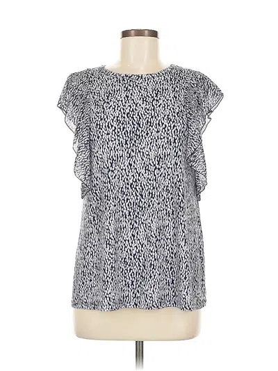 Pre-owned Michael Michael Kors Short Sleeve Blouse In Blue