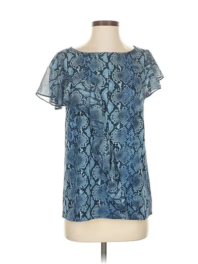 Michael Michael Kors Short Sleeve Blouse In Blue