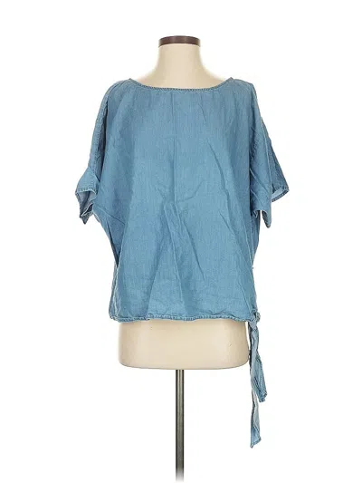 Pre-owned Michael Michael Kors Short Sleeve Blouse In Blue