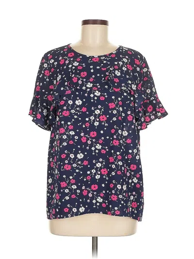 Pre-owned Michael Michael Kors Short Sleeve Blouse In Blue