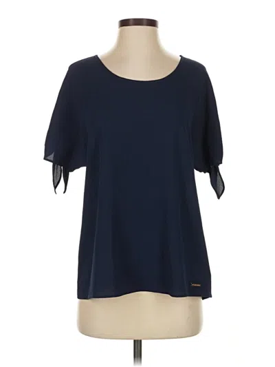 Pre-owned Michael Michael Kors Short Sleeve Blouse In Blue