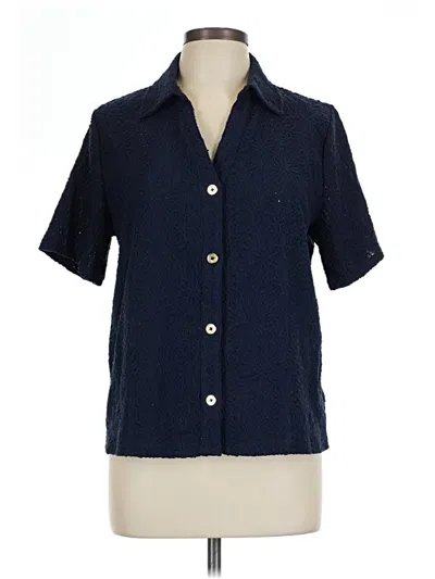 Pre-owned Michael Michael Kors Short Sleeve Blouse In Blue
