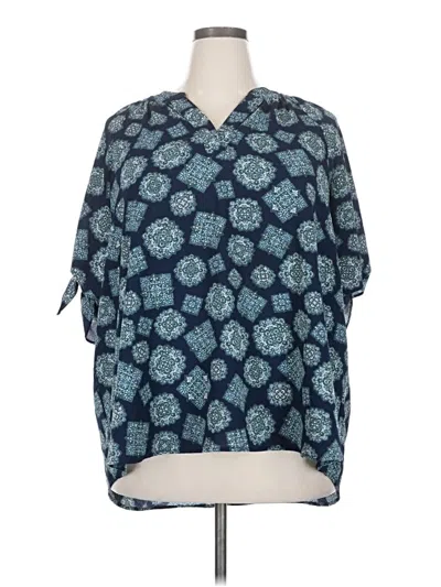 Pre-owned Michael Michael Kors Short Sleeve Blouse In Blue