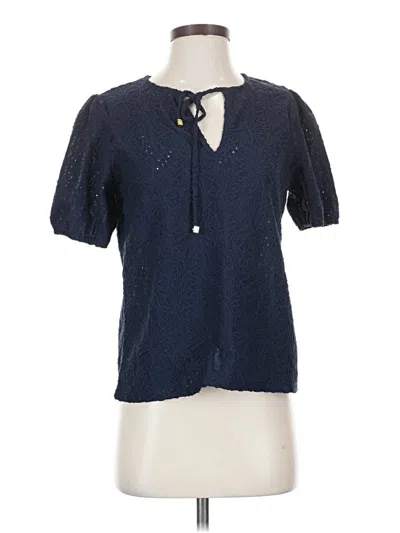 Pre-owned Michael Michael Kors Short Sleeve Blouse In Blue