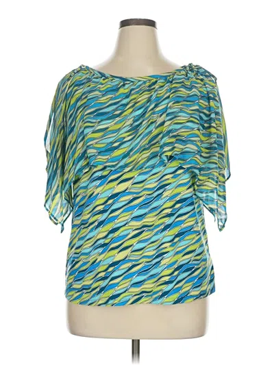 Pre-owned Michael Michael Kors Short Sleeve Blouse In Blue