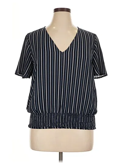 Pre-owned Michael Michael Kors Short Sleeve Blouse In Blue