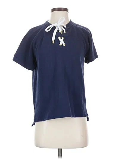 Pre-owned Michael Michael Kors Short Sleeve Blouse In Blue