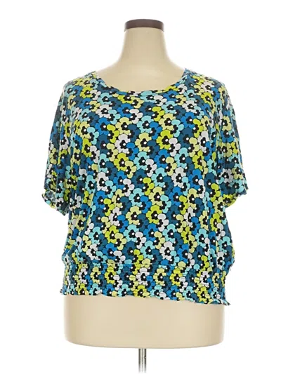 Pre-owned Michael Michael Kors Short Sleeve Blouse In Blue