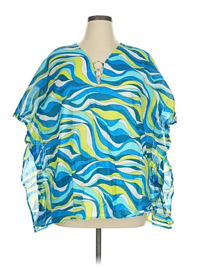 Pre-owned Michael Michael Kors Short Sleeve Blouse In Blue