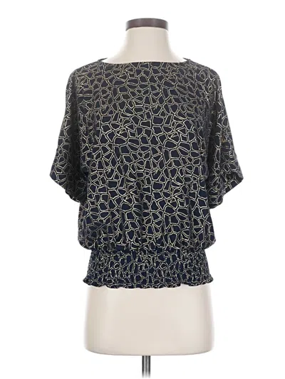 Pre-owned Michael Michael Kors Short Sleeve Blouse In Blue