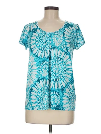 Michael Michael Kors Short Sleeve Blouse In Blue
